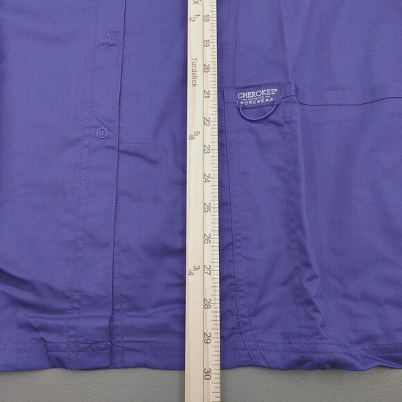 Cherokee Scrub Jacket Womens XL Grape Snap Front Revolution RN Nurse CNA Spa - Picture 10 of 10